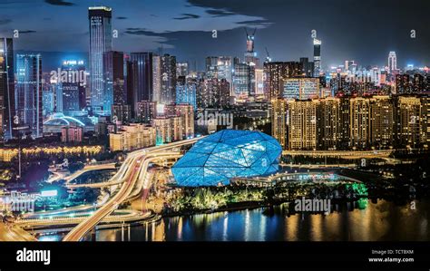 Night view of Shenyang city, Shenyang city building Stock Photo - Alamy