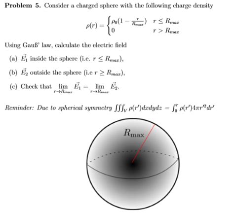 Consider a charged sphere with the following charge density ρ(r) =(ρ0(1 ...