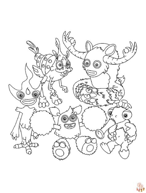 My Singing Monsters Printable Coloring Pages