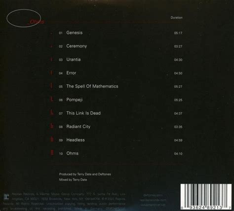 Ohms, Deftones | CD (album) | Muziek | bol