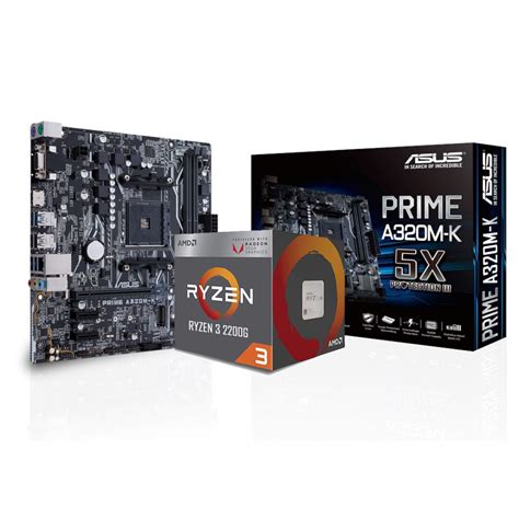 AMD RYZEN 3 2200G 4-Core 3.5 GHz (3.7 GHz Max Boost) + Asus Prime A320M ...