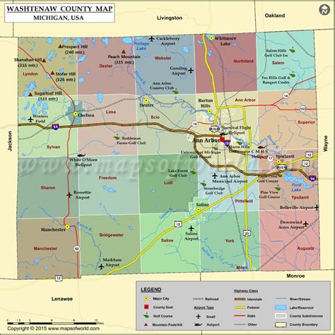 Washtenaw County Zip Code Map