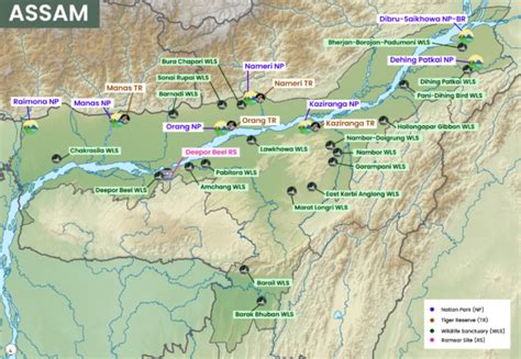 Assam National Parks, Tiger Reserves, Wildlife Sanctuaries & Ramsar ...