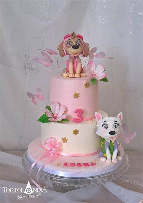 Sky & Everest - Paw patrol - Decorated Cake by - CakesDecor