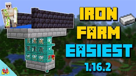 Super Easy & Efficient IRON FARM Tutorial in Minecraft 1.16.2 ...