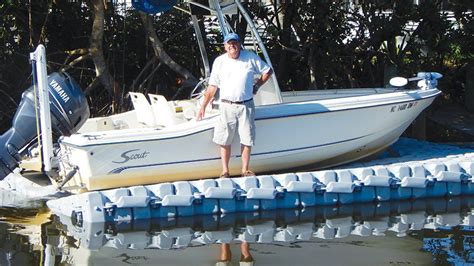 Floating boat lift keeps boat clean, accessible - The Ensign magazine