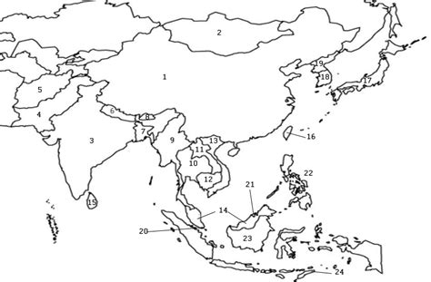 Asia Map Quiz Part 2 Diagram | Quizlet