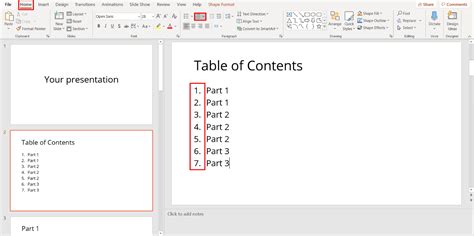 How To Insert Table Of Contents In Powerpoint Presentation ...