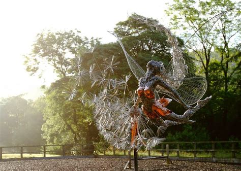Dramatic Fairy Sculptures Dancing With Dandelions By Robin Wight