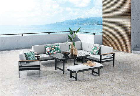 Mornington Outdoor Lounge Dining Setting | Amart Furniture | Outdoor lounge set, Outdoor bench ...