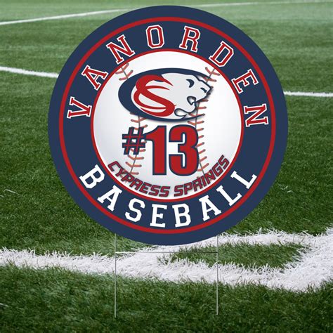 Cypress Springs Baseball Yard Sign – School Spirit Place