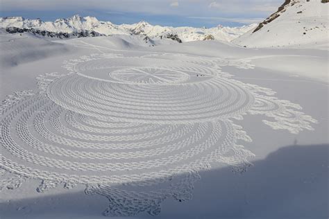 World-Renowned Artist Simon Beck Is Bringing His Massive Snow Patterns to Colorado - 303 Magazine