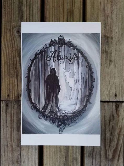 Always Severus Snape Patronus Harry Potter Art Print | Snape patronus ...