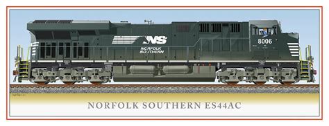 Norfolk Southern ES44AC Digital Art by Wayne Shipp - Pixels