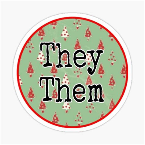 "Gift wrap inspired pronouns they them " Sticker for Sale by PRONOUNS-R ...