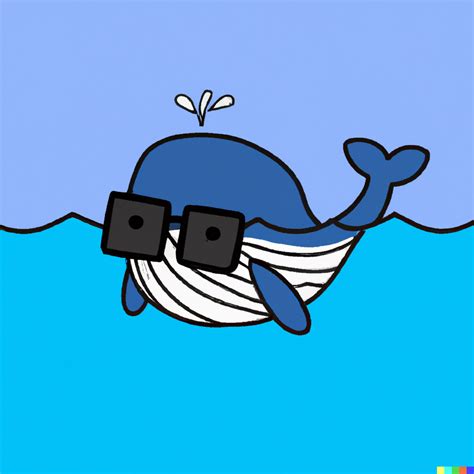 Michael × DALL·E 2 | Whale wearing glasses and in the ocean