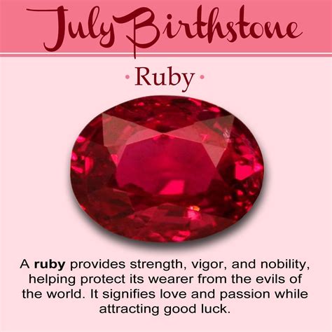 July Birthstone – Ruby Meaning And History With Images http://aibgp.com ...