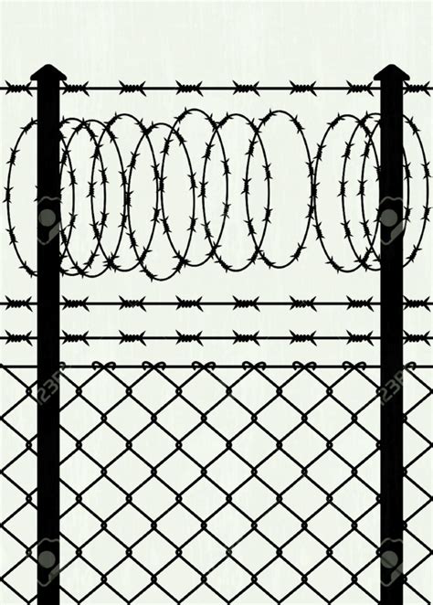 Barbed Wire Fence Vector at GetDrawings | Free download