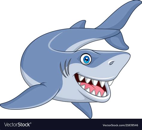 cartoon shark with open mouth and sharp teeth
