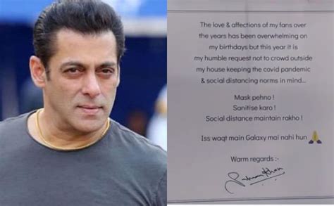 Salman Khan Posts THIS Message For His Fans Ahead Of His Birthday-View