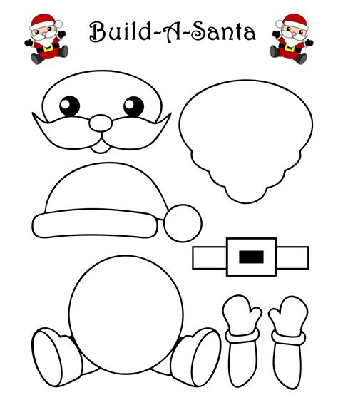 Santa Claus Template Craft - 10 Free PDF Printables | Printablee