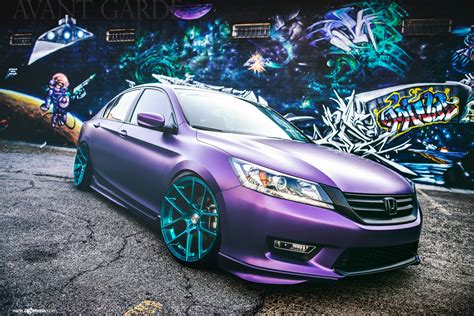 Fully Custom Honda Accord With Air Suspension and Purple Wrap — CARiD ...