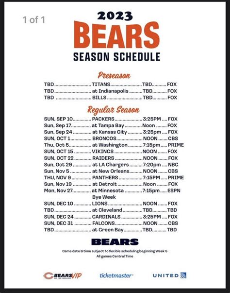 Da Bears Blog | A Few Thoughts on the 2023 Chicago Bears Schedule