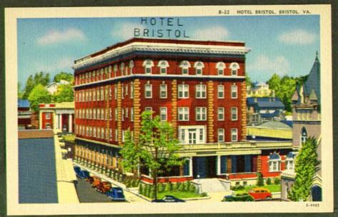 Hotel Bristol in Bristol VA postcard 1940s | Hotel bristol, Bristol virginia, Bristol