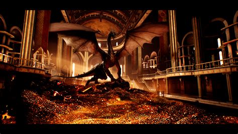 Dragon Dragon Gold Treasure Treasure Smaug Fantasy Art The Hobbit ...