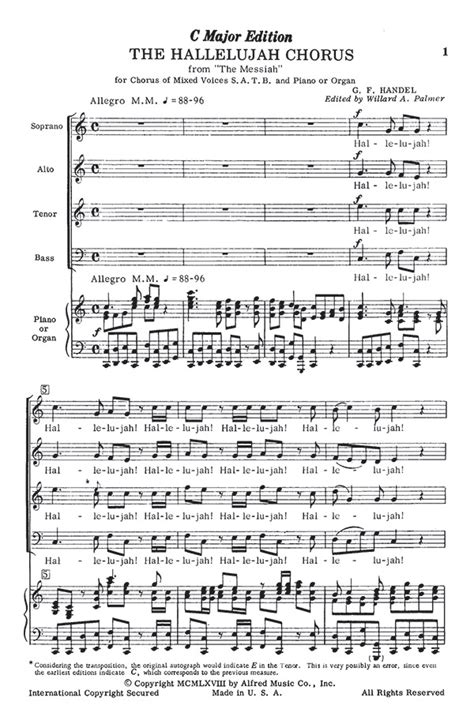 hallelujah organ sheet music Hallelujah chorus - Sheet Music Gallery