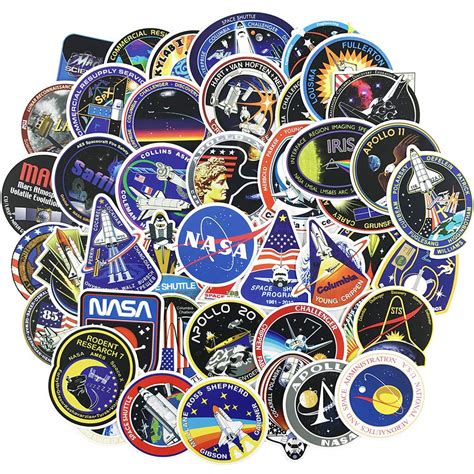 Buy NASA Stickers Decals 45pcs Space Stickers Pack for Kids Laptop Water Bottle Helmet Bike ...