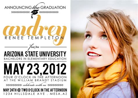 Graduation Announcement, Graduation Invitation, Modern Graduation Invitation, party, Printable ...