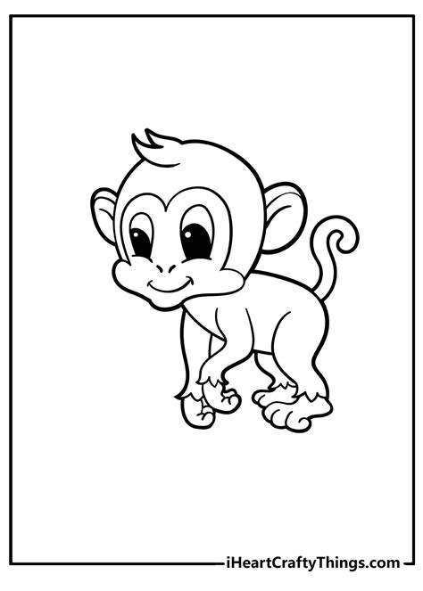 7300 Coloring Pages Of Cute Monkey Latest Free - Coloring Pages Printable