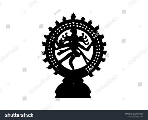 Silhouette Statue Shiva Dancing Tandava Dance: เวกเตอร์สต็อก (ปลอดค่า ...