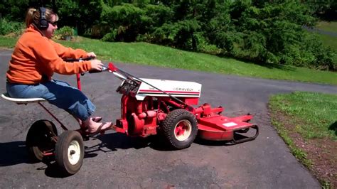 Wife drivin' the Gravely 546 with the steering sulky - Blooper reel - - YouTube