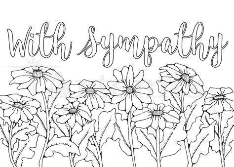 Printable Coloring Sympathy Cards Coloring Pages