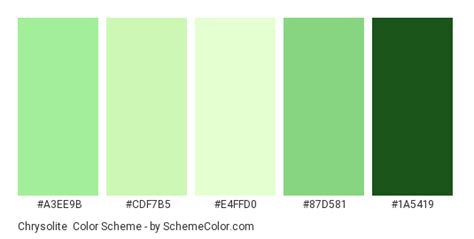 Chrysolite Color Scheme » Green » SchemeColor.com