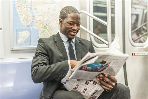 Premium Photo | Business man in the subway