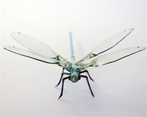 Glass Dragonfly Figurine Blown Glass Dragonfly Lampwork - Etsy