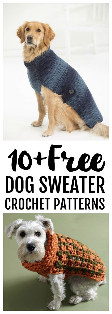 Free Dog Sweater Crochet Patterns - Psychedelic Doilies