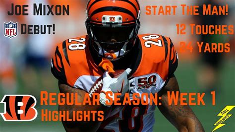 Joe Mixon Week 1 Regular Season Highlights Start The Man! | 9/10/2017 - YouTube