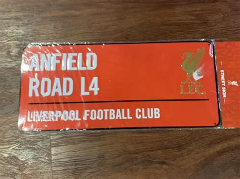 LIVERPOOL FC ANFIELD Road L4 Premier League Red Metal Street Sign Official $25.00 - PicClick