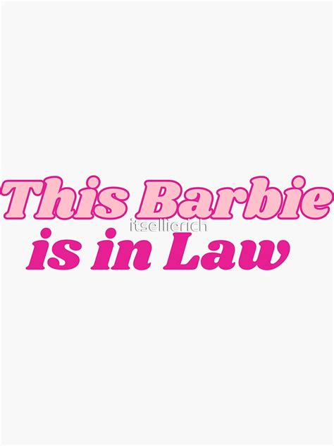 "Lawyer Barbie" Sticker for Sale by itsellierich | Redbubble