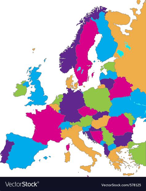 Europe map Royalty Free Vector Image - VectorStock
