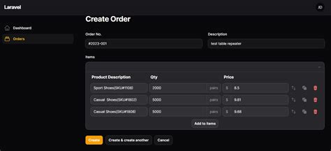 GitHub - icetalker/filament-table-repeater: Filament Repeater In Table Layout