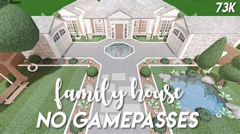 No gamepasses family house - Bloxburg speedbuild | One story homes ...