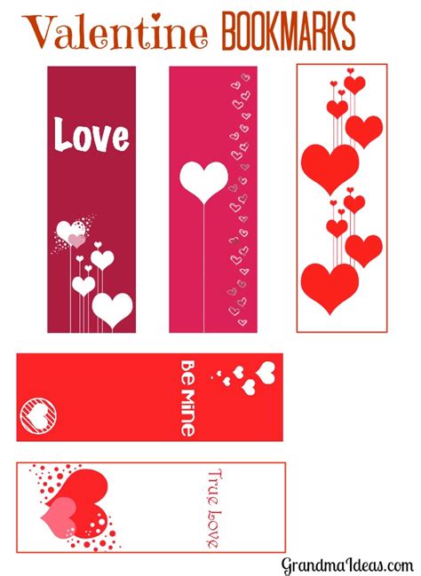 Valentine Bookmarks - Grandma Ideas