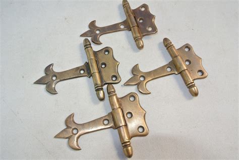 4 small hinges vintage aged style solid Brass DOOR Stuning restore heavy 3″ – Silk Road Yamba