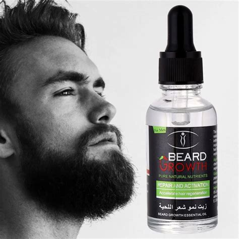 Men Beard Growth Enhancer Oil 100% Natural Organic Beard Wax Balm Products Leave In Conditioner ...