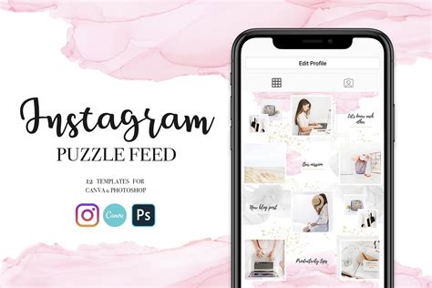 Instagram Feed Seamless Puzzle | Creative Canva Templates ~ Creative Market